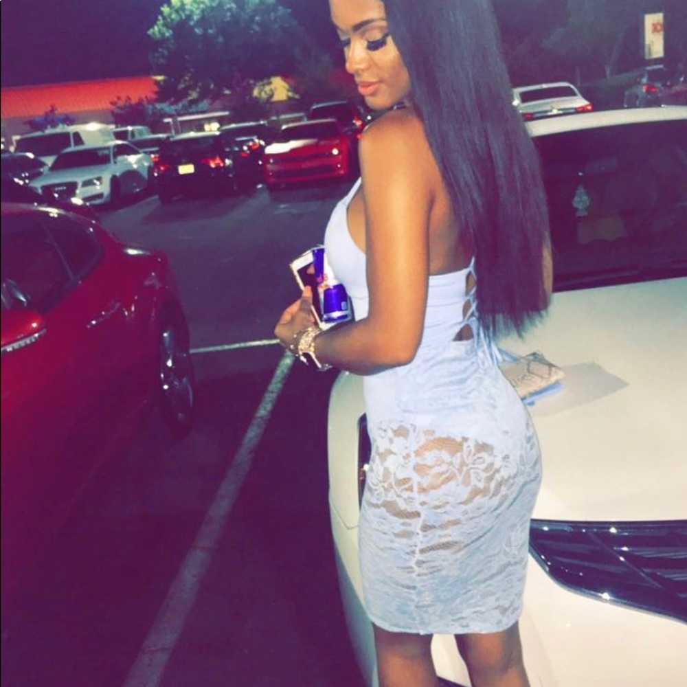 Baby blue lace dress